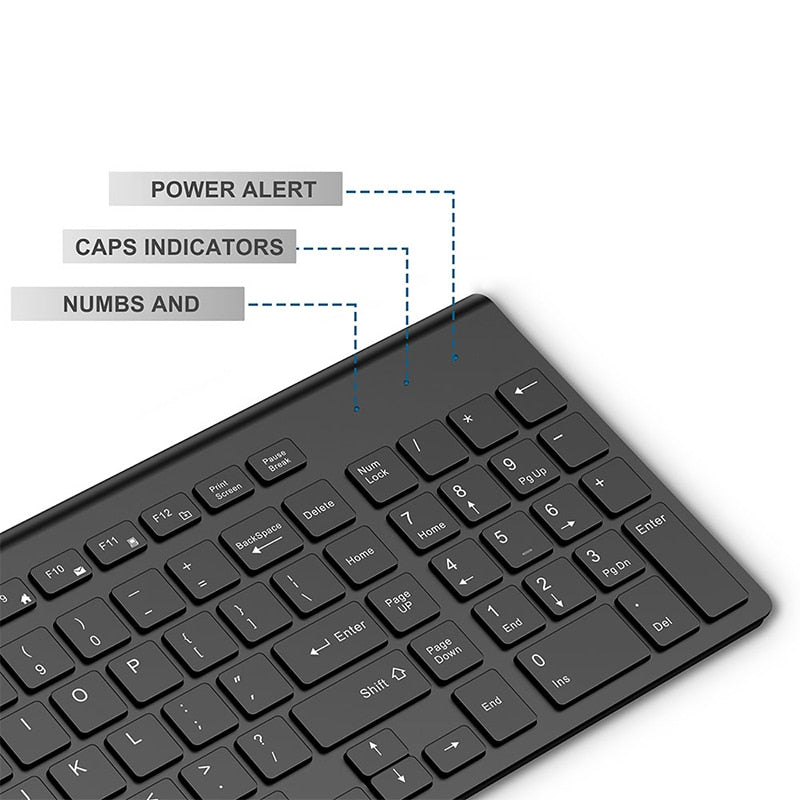 2.4G Rechargeable Wireless Keyboard and Mouse Set