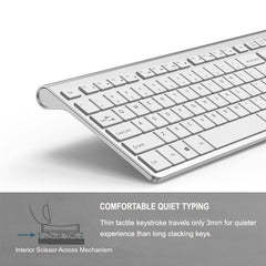 Rechargeable 106 Keycaps Wireless Keyboard and Mouse Set