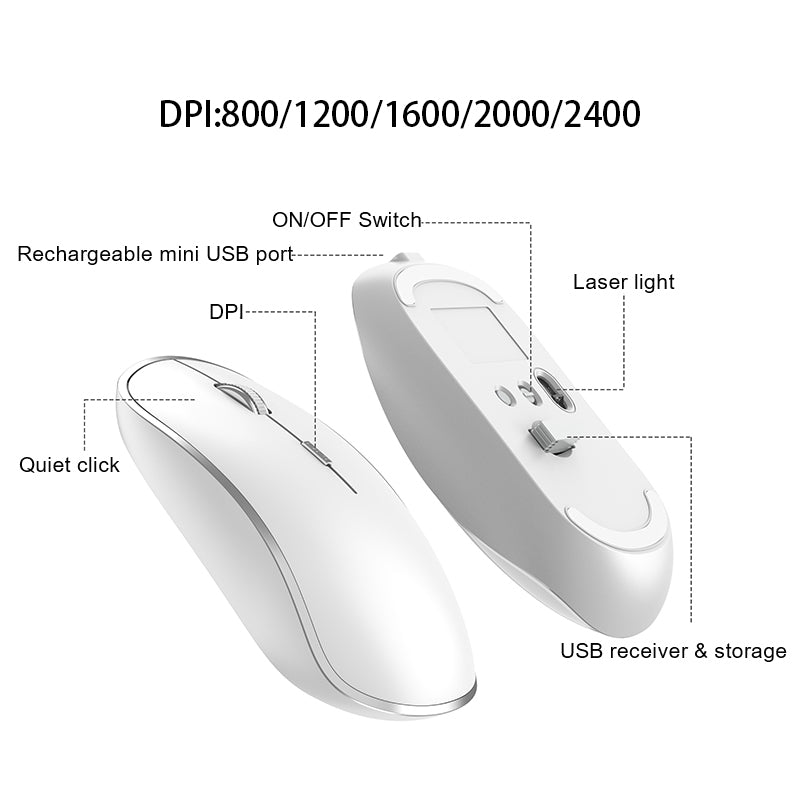 Rechargeable 106 Keycaps Wireless Keyboard and Mouse Set