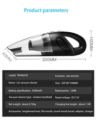 Wirelex Rechargeable Car Portable Vacuum Cleaner