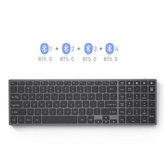 Wirelex Rechargeable 4-Device Bluetooth Keyboard