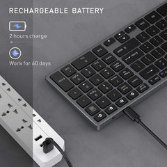 Wirelex Rechargeable 4-Device Bluetooth Keyboard