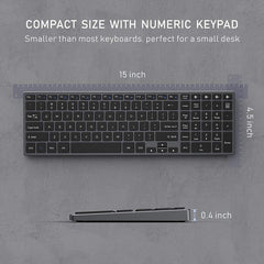 Wirelex Rechargeable 4-Device Bluetooth Keyboard