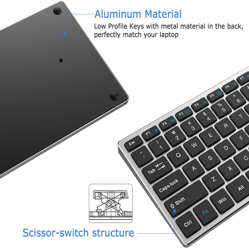 Wirelex Rechargeable 4-Device Bluetooth Keyboard